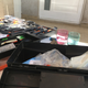 Jovan had thoughtfully laid out a work bench and tools in his shaded driveway.